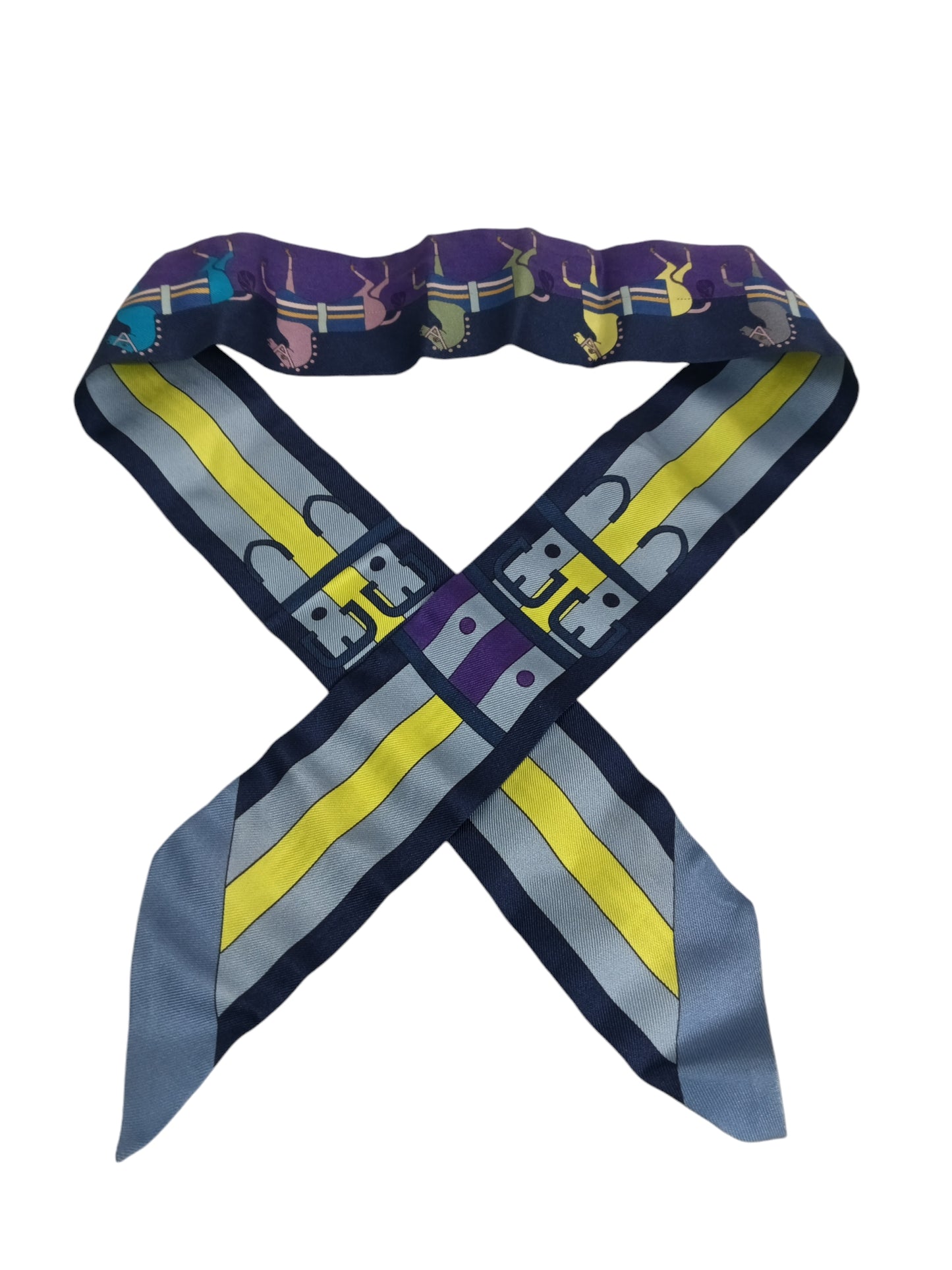 HERMES SCARF TWILLY PURPLE/BLUE