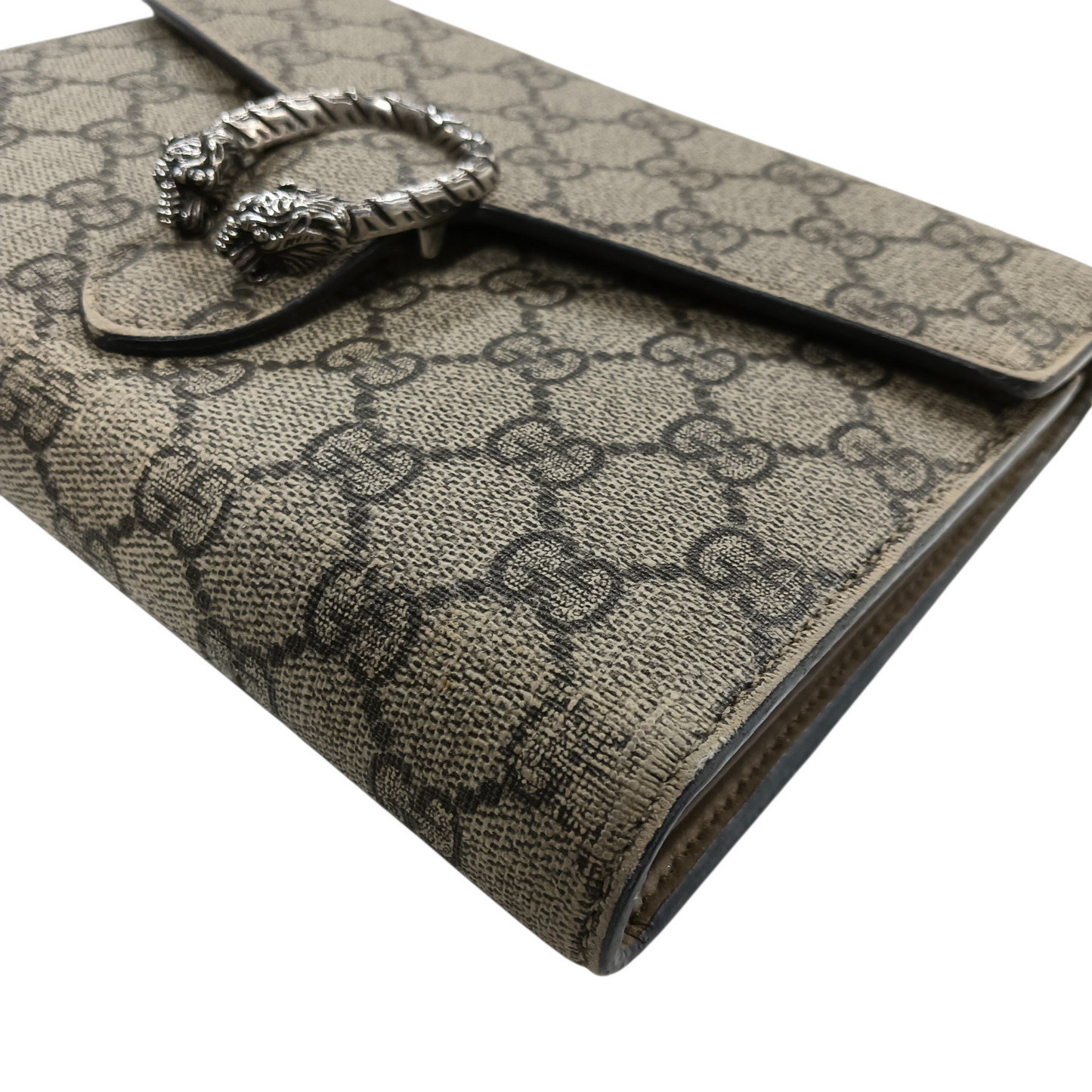 GUCCI Wallet GG Supreme Dionysus Chain Wallet Brown 401231