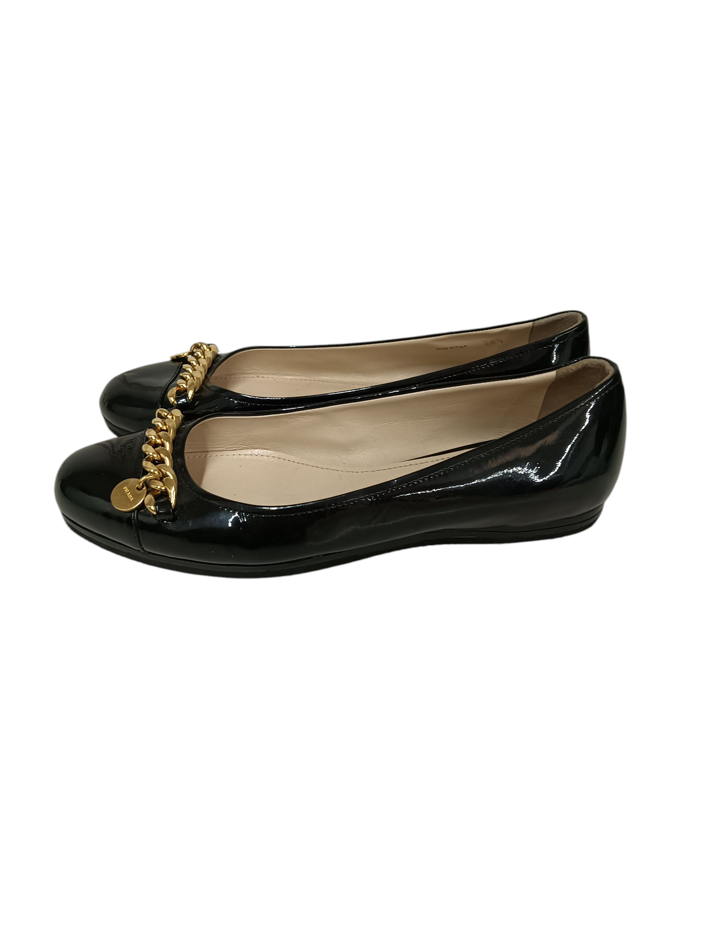 PRADA Shoes Size 38.5 Lady's Black Ballet Flats