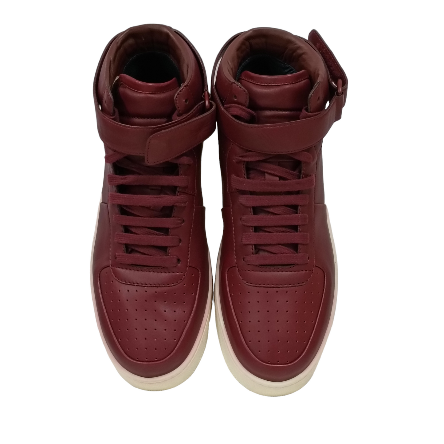 CELINE High Cut Sneakers Mens Red Wine size 42