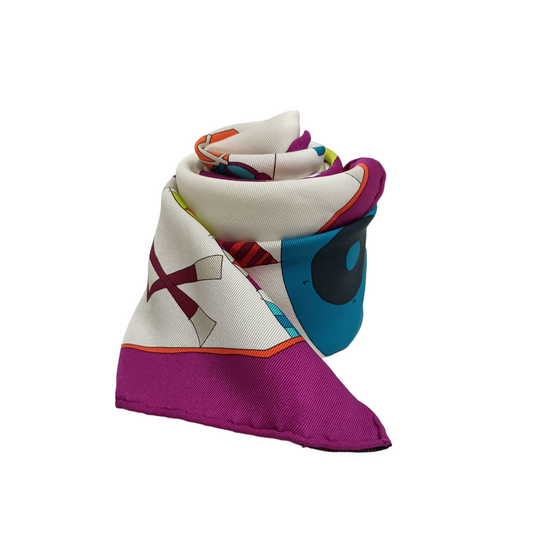 HERMES Scarf Multi Color UN AMOUR DE CHEVAL