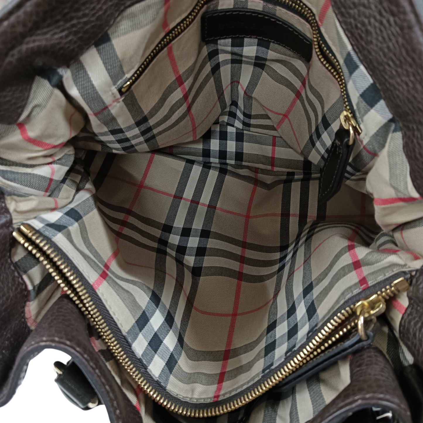 BURBERRY 2WAY Bag 3801215 Brown And Black Scratch