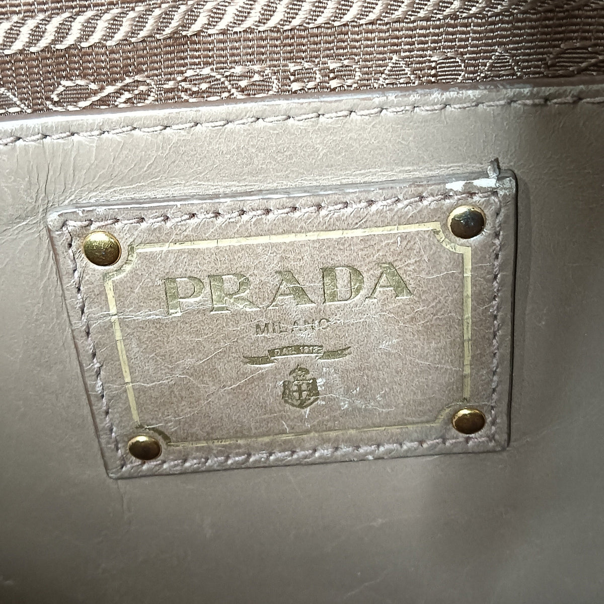 2WAY Bag PRADA VITELLO SHINE BN2533 Beige **Scratch