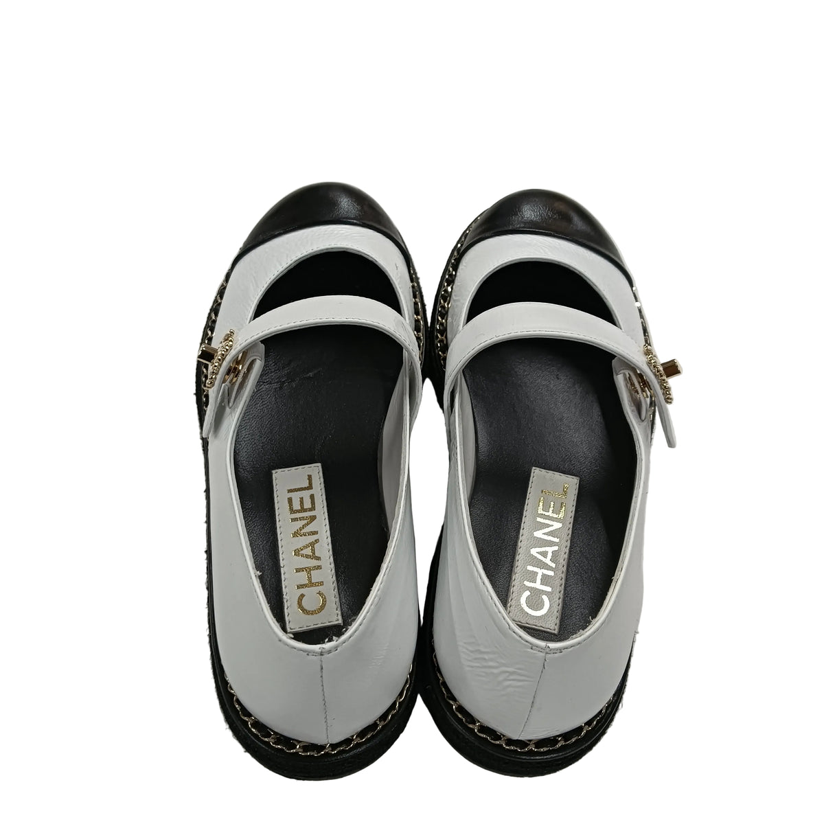 CHANEL Pumps 36 Lady's White And Black **Stain/Scratch G45848