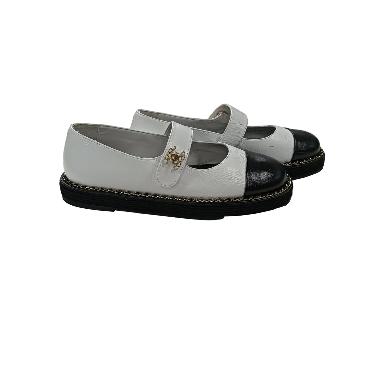 CHANEL Pumps 36 Lady's White And Black **Stain/Scratch G45848