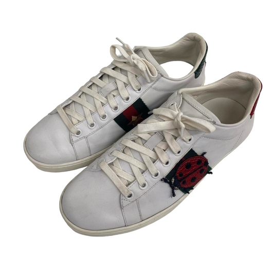 GUCCI Sneaker 37 1/2 431920 Lady's White Scratch/Stain Ace pineapple