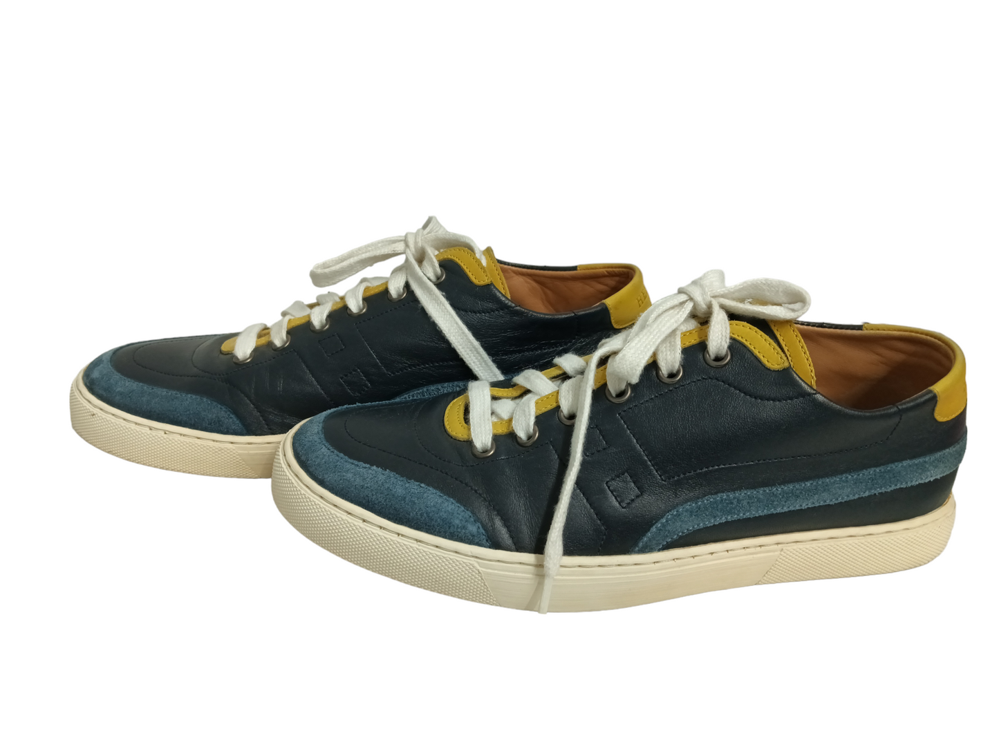 HERMES SNEAKER MENS NAVY SIZE 39 RANK(C)