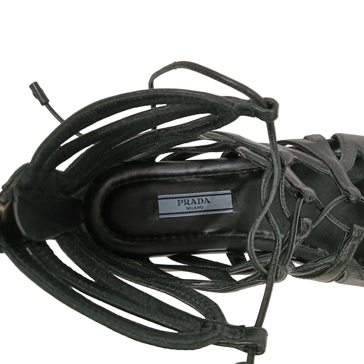 PRADA Sandal 36 Lady's Black **Scratch