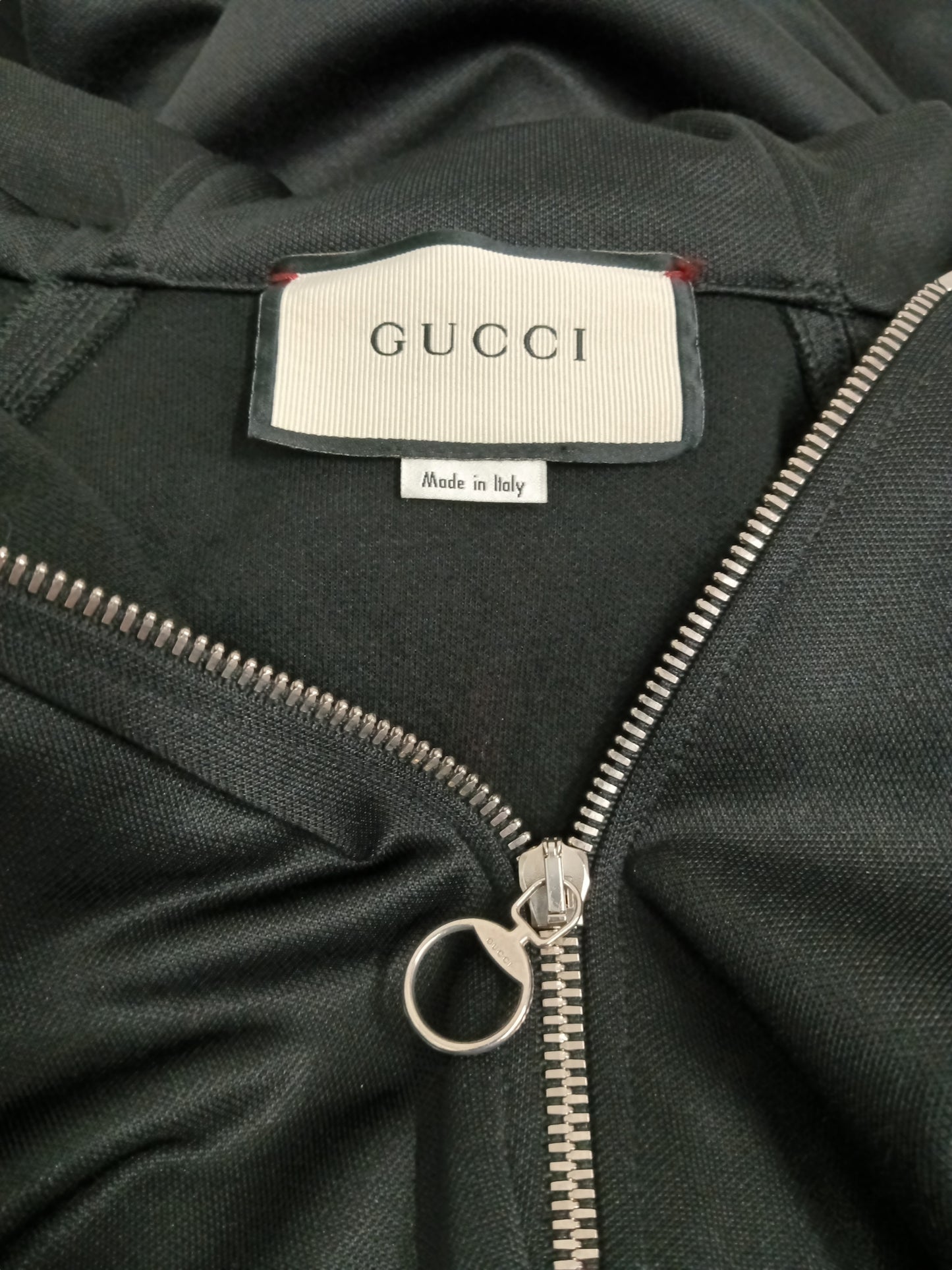 GUCCI ONE PIECE PARKA SIZE XL LADY'S BLACK SMAL DAMAGE 502307 *WITHOUT STONES