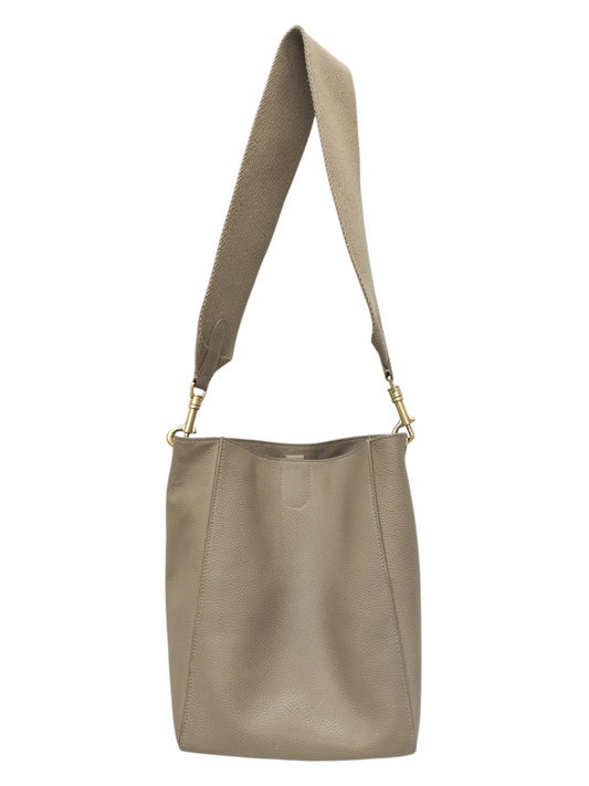 CELINE SHOULDER BAG SANGLE SMALL W CU0182 BEIGE RANK (C) STAIN/DAMAGE