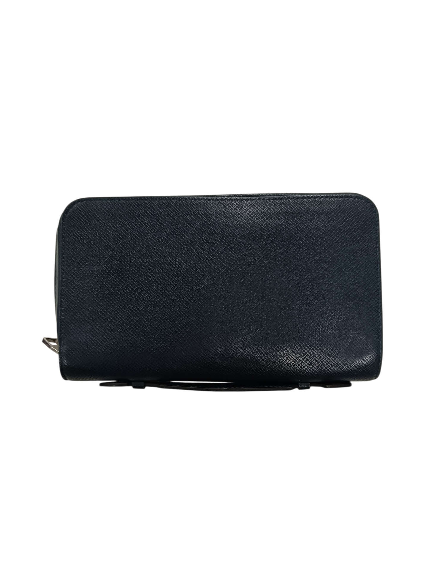 LOUIS VUITTON Long Wallet M42098 Navy Taiga Stain/Scratch CA3146