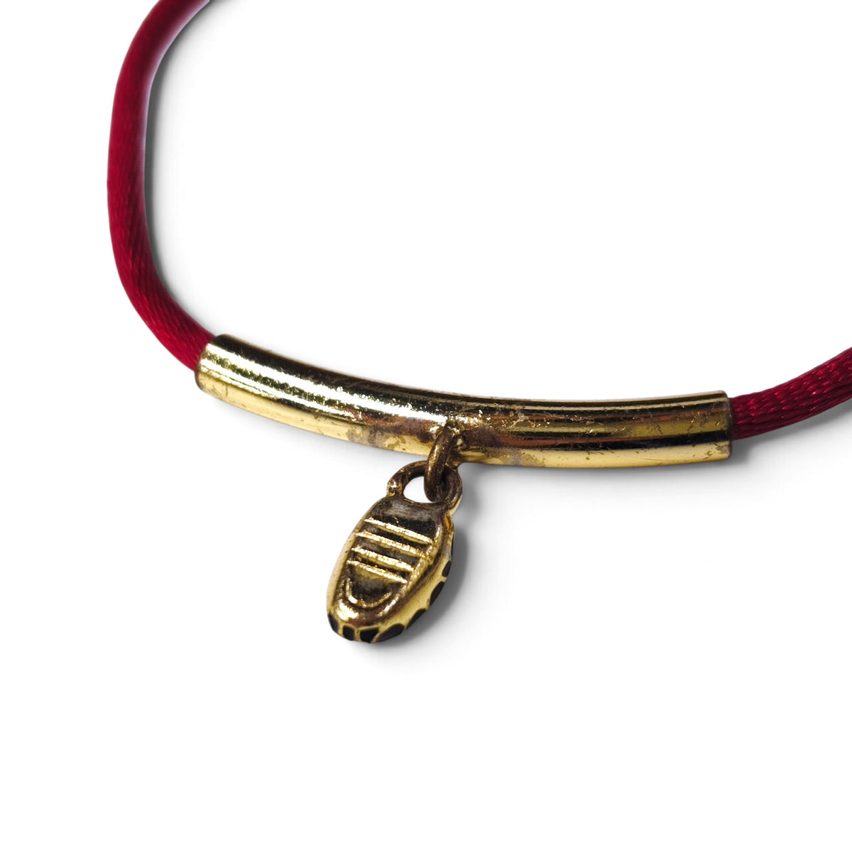 BVLGARI Bracelet Red Snake *Discolored/Scratch Rank B