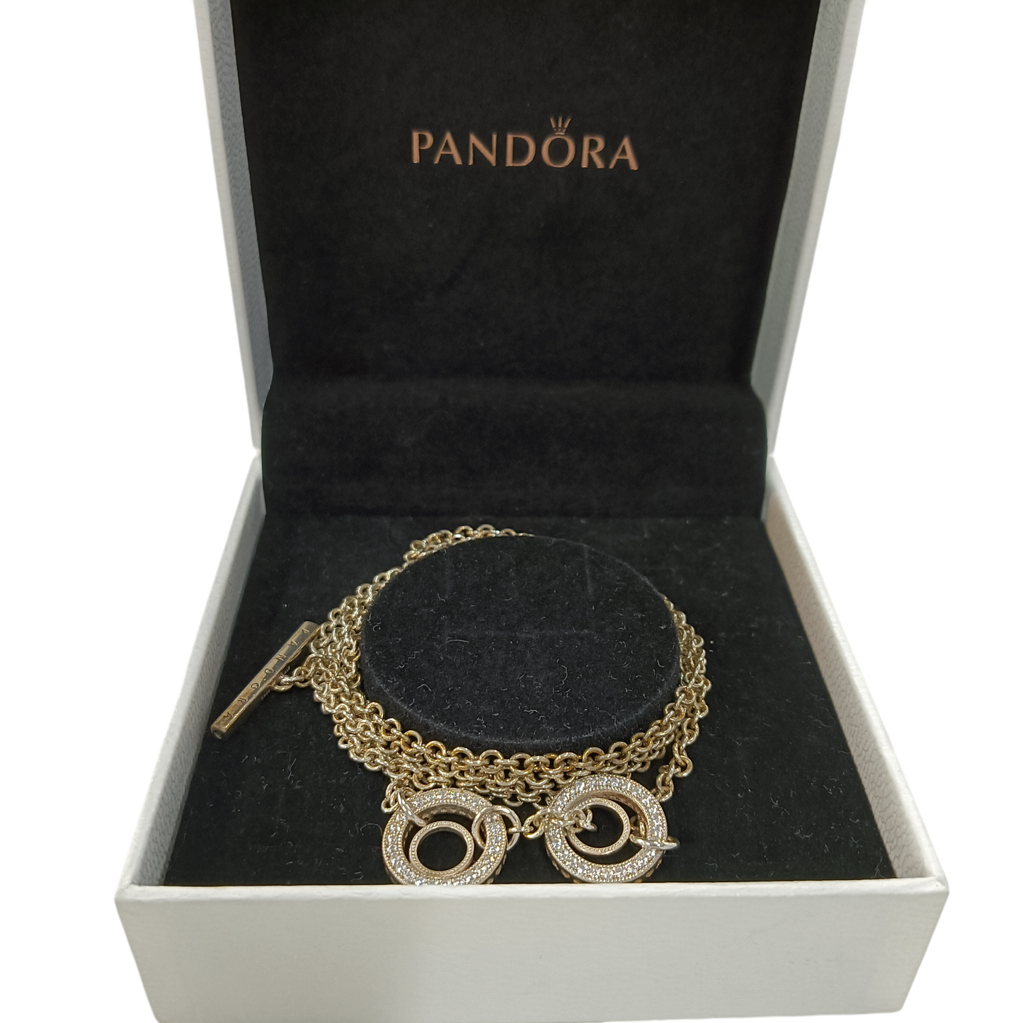 PANDORA NECKLACE CIRCLE LONG SILVER