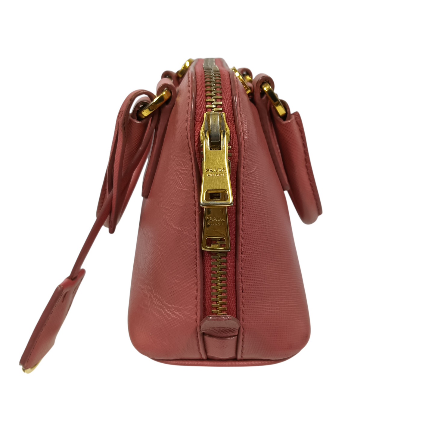 PRADA 2WAY Bag BL0851 Shocking Pink Scratch/Stain/Damage