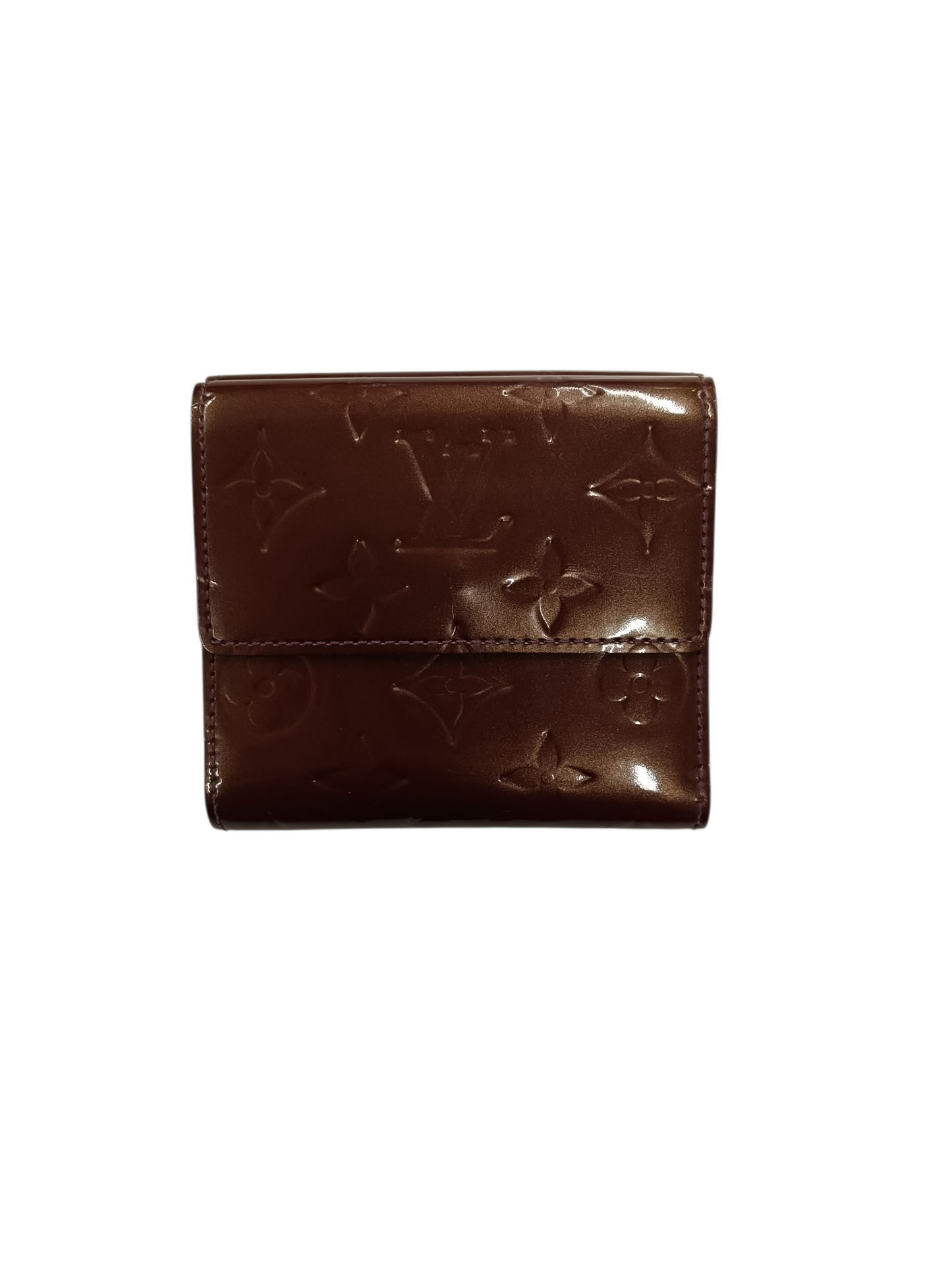 LOUIS VUITTON Wallet Vernis M91170 Bronze TH5017 Bifold