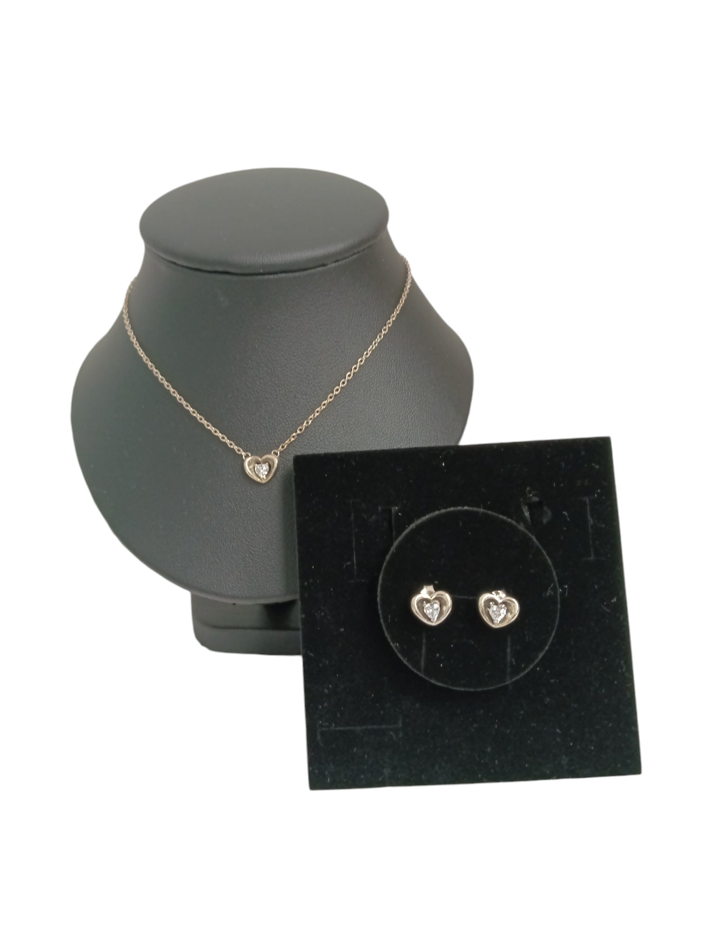 PANDORA NECKLACE & EARRING SILVER MOMENT HART RANK(A)