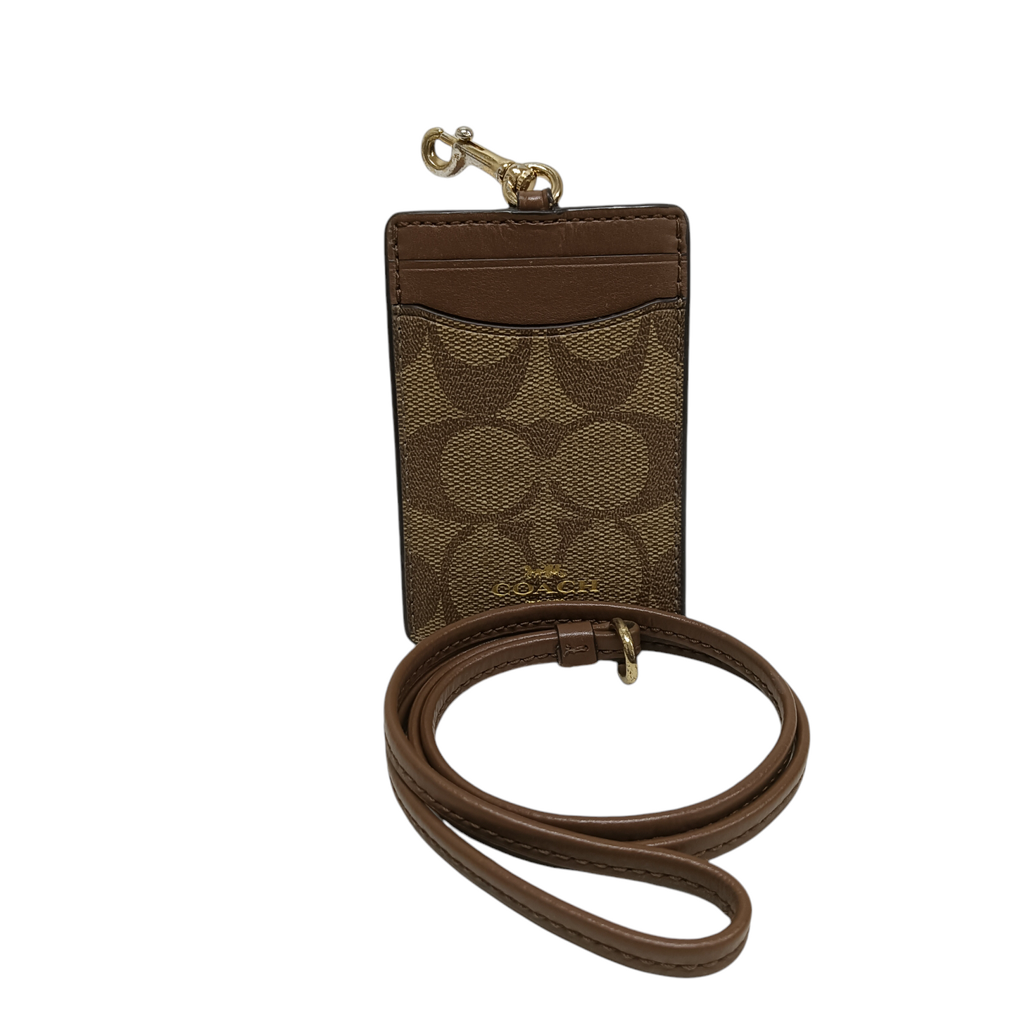 COACH CARD CASE BROWN