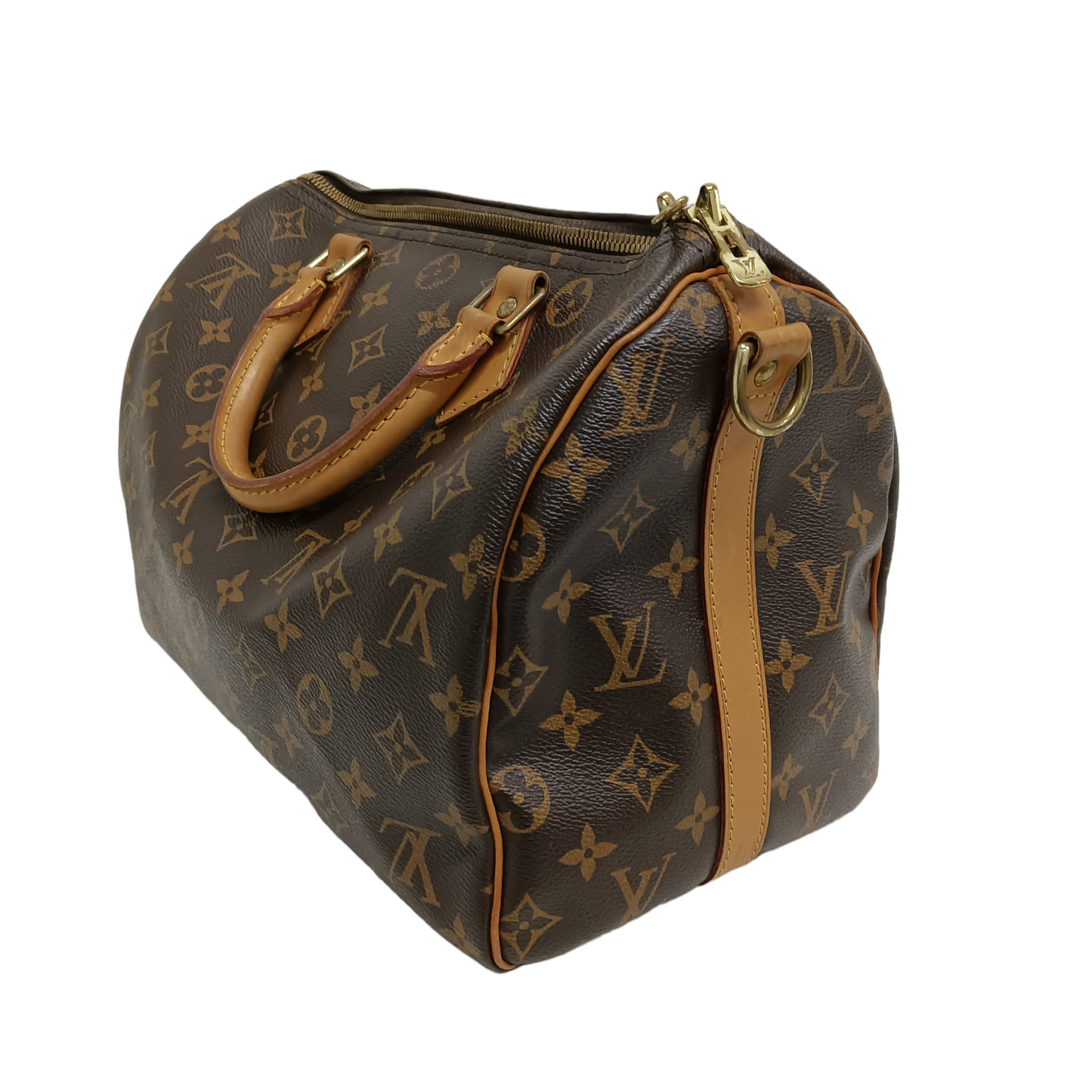 LOUIS VUITTON Boston Bag Monogram Brown Speedy 30 Bandouliere M41112