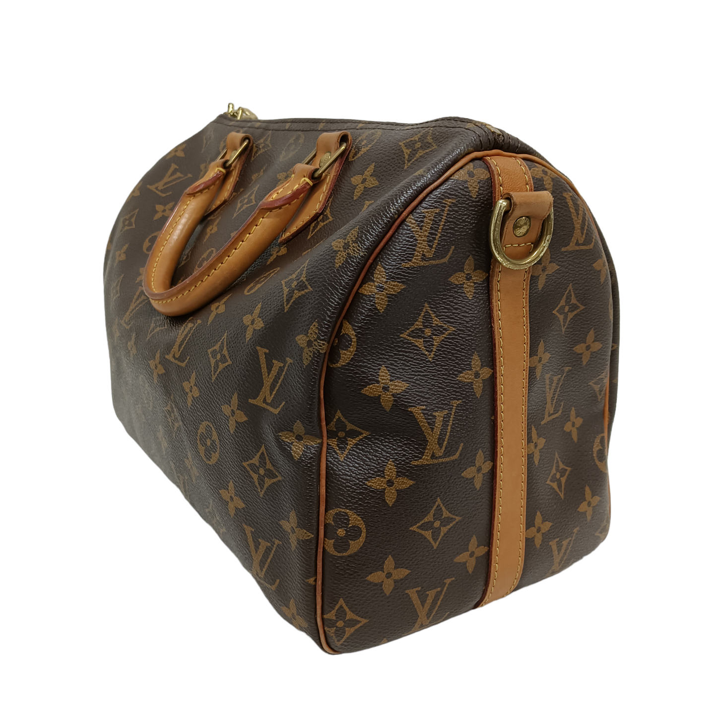 LOUIS VUITTON Boston Bag Monogram Brown Speedy 30 Bandouliere M41112