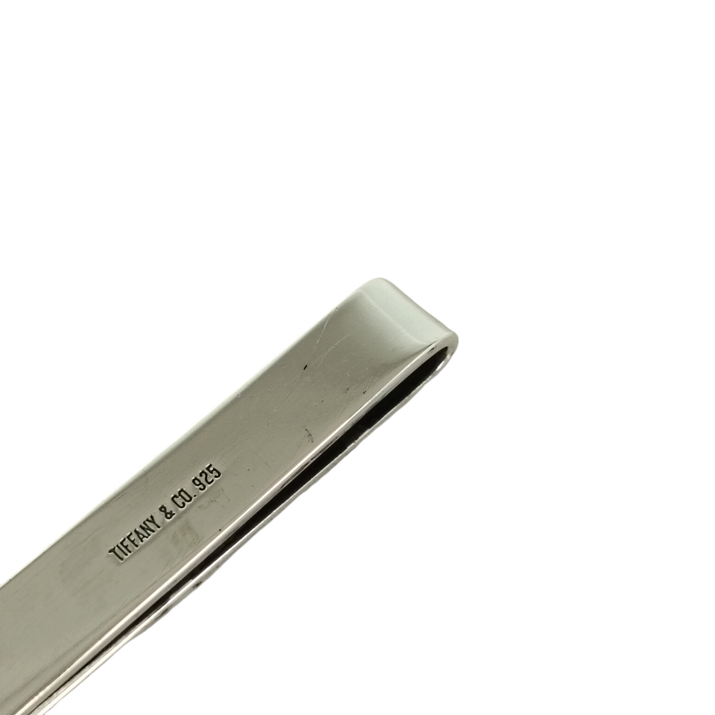 TIFFANY & CO Tie Clip Solid Damage Silver 925