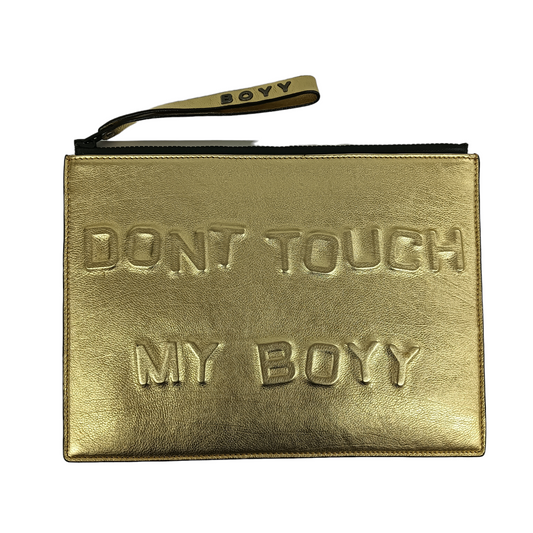 BOYY Clutch bag Gold DONT TOUCH MY BOYY