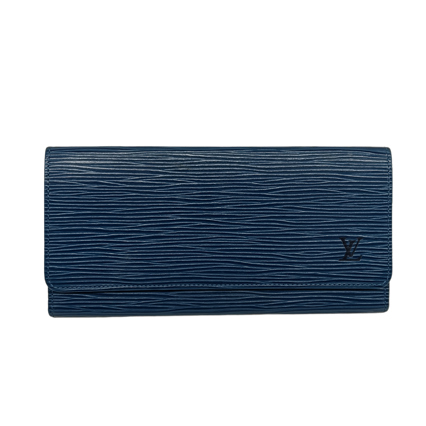 LOUIS VUITTON Wallet Epi Blue Stain L01912