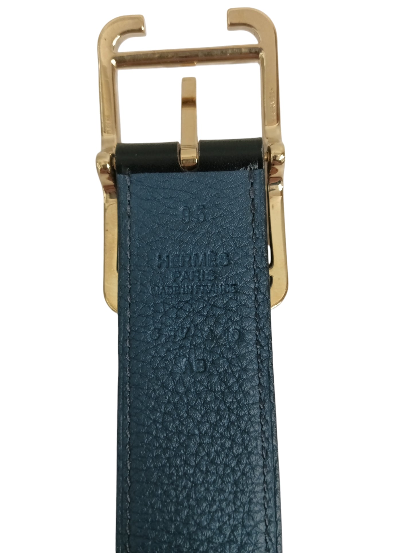 HERMES BELT VLACK/NAVY C TY 440 AB