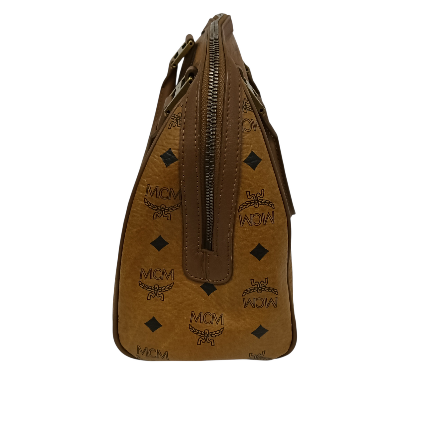 MCM Handbag 1011077030122 Brown Damage