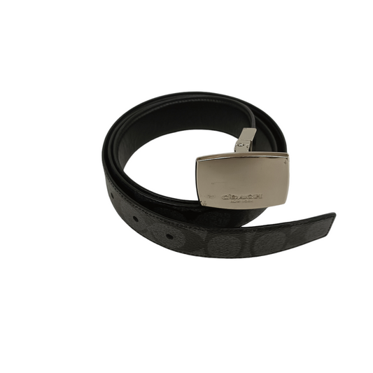 COACH BELT Black Scratch Reversible