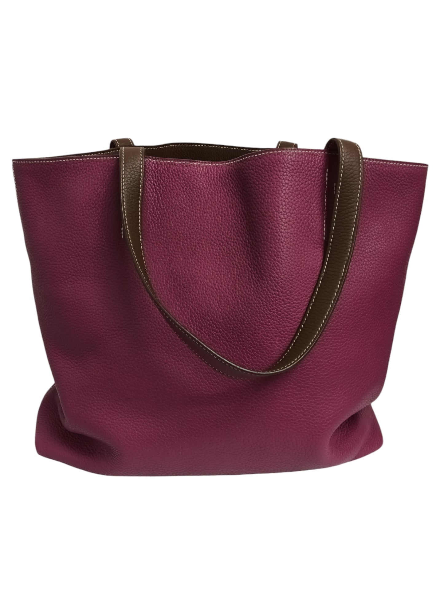 HERMES TOTE BAG DOUBLE SENS 36 BROWN/PURPLE TK Q