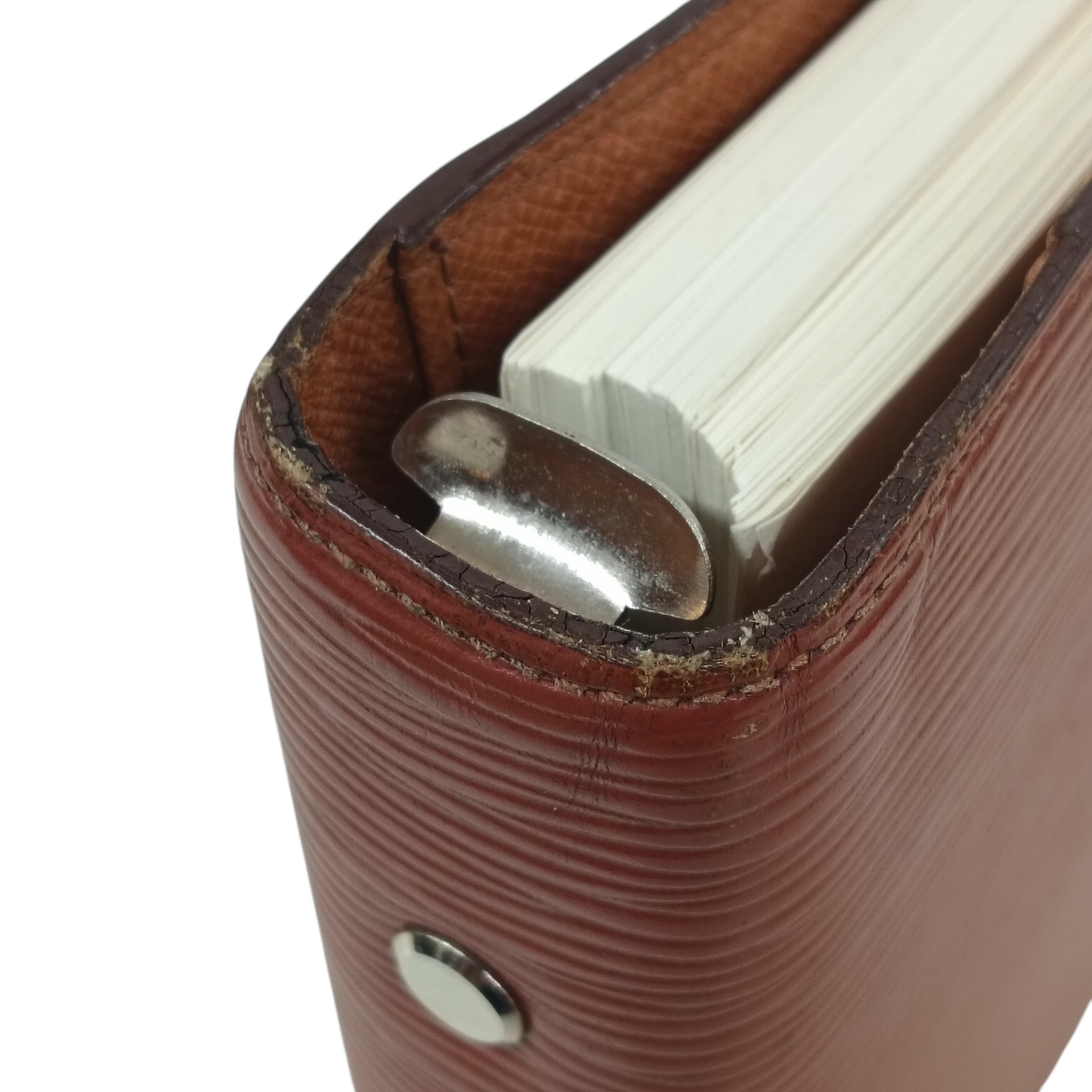 LOUIS VUITTON Notebook Cover Rank (CD) Brown*Damage SP0966
