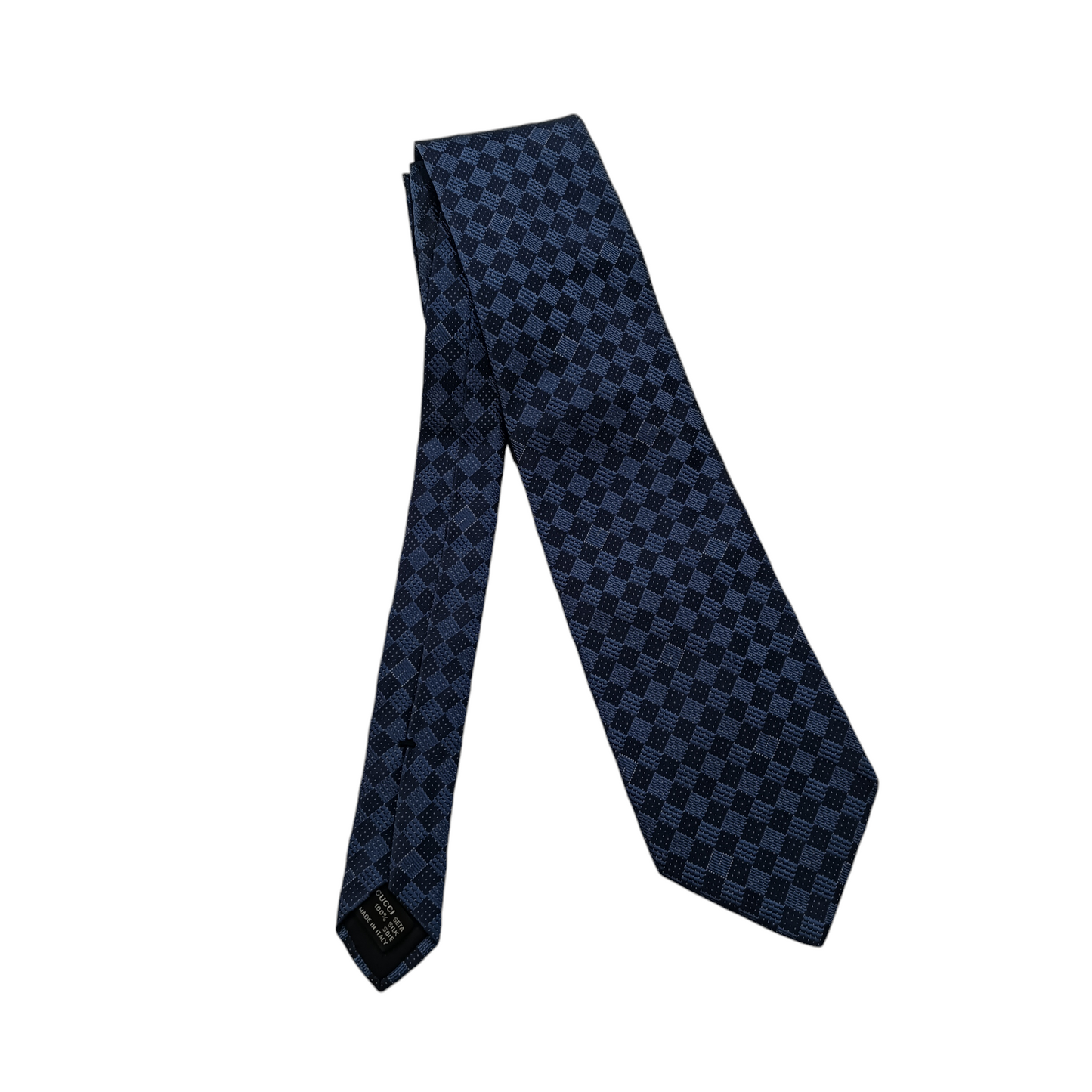 GUCCI NECKTIE BLUE SILK/100%