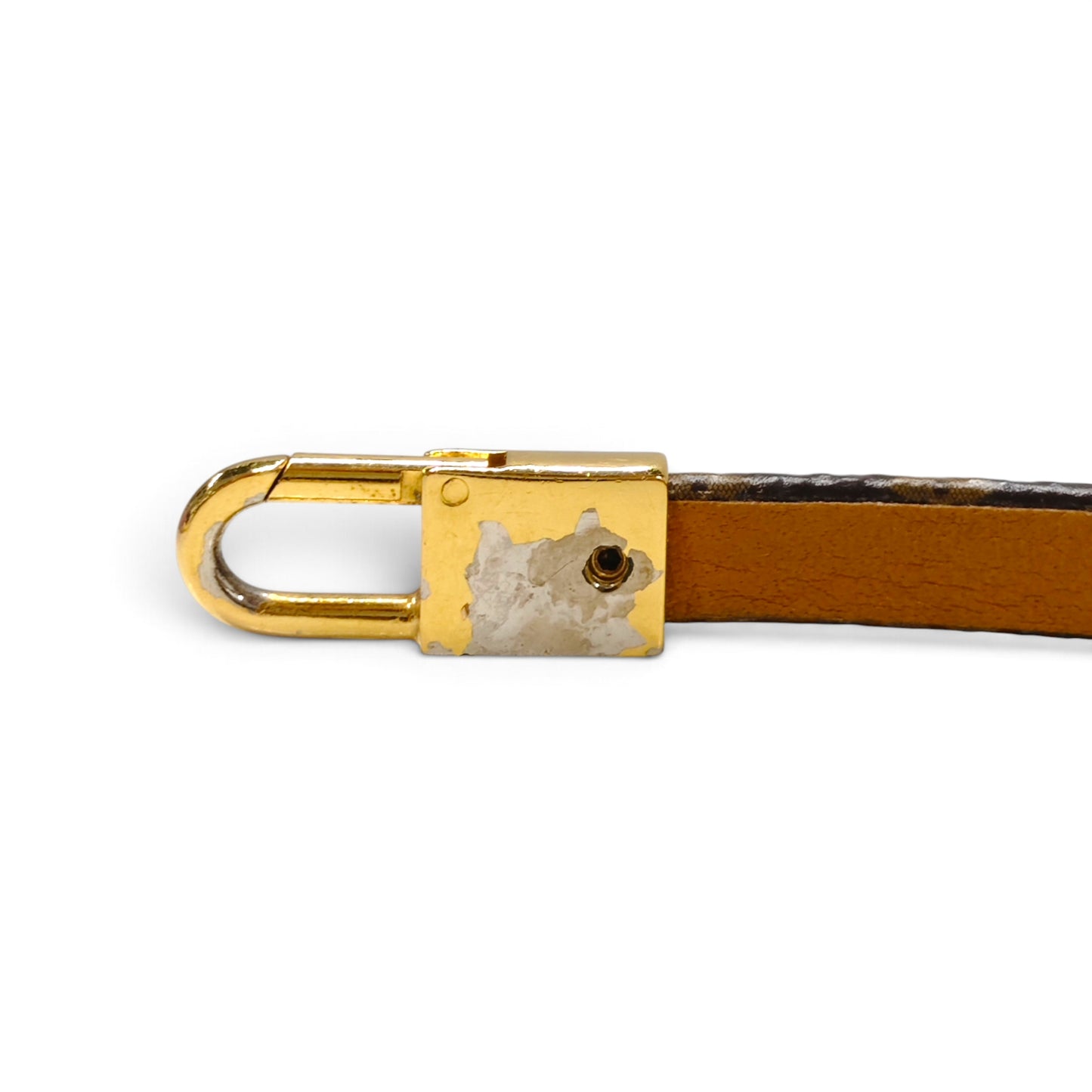 LOUIS VUITTON Bracelet Brown M8011E Rank B *Scratch*