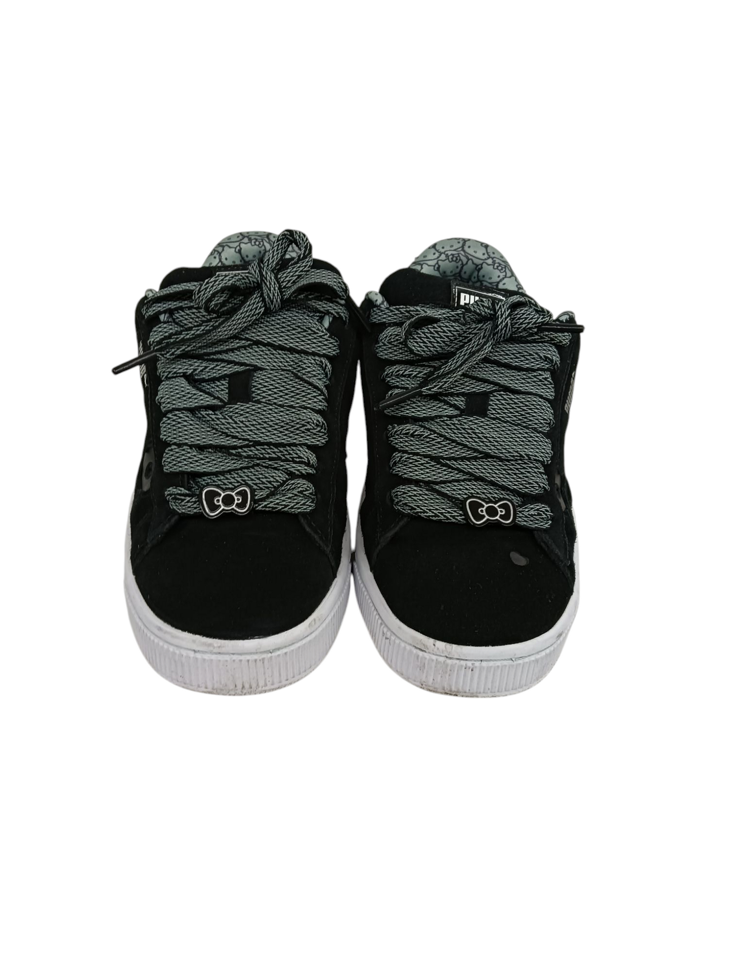 PUMA Sneakers Size 38.5 402381-01 Lady's Black Hello Kitty