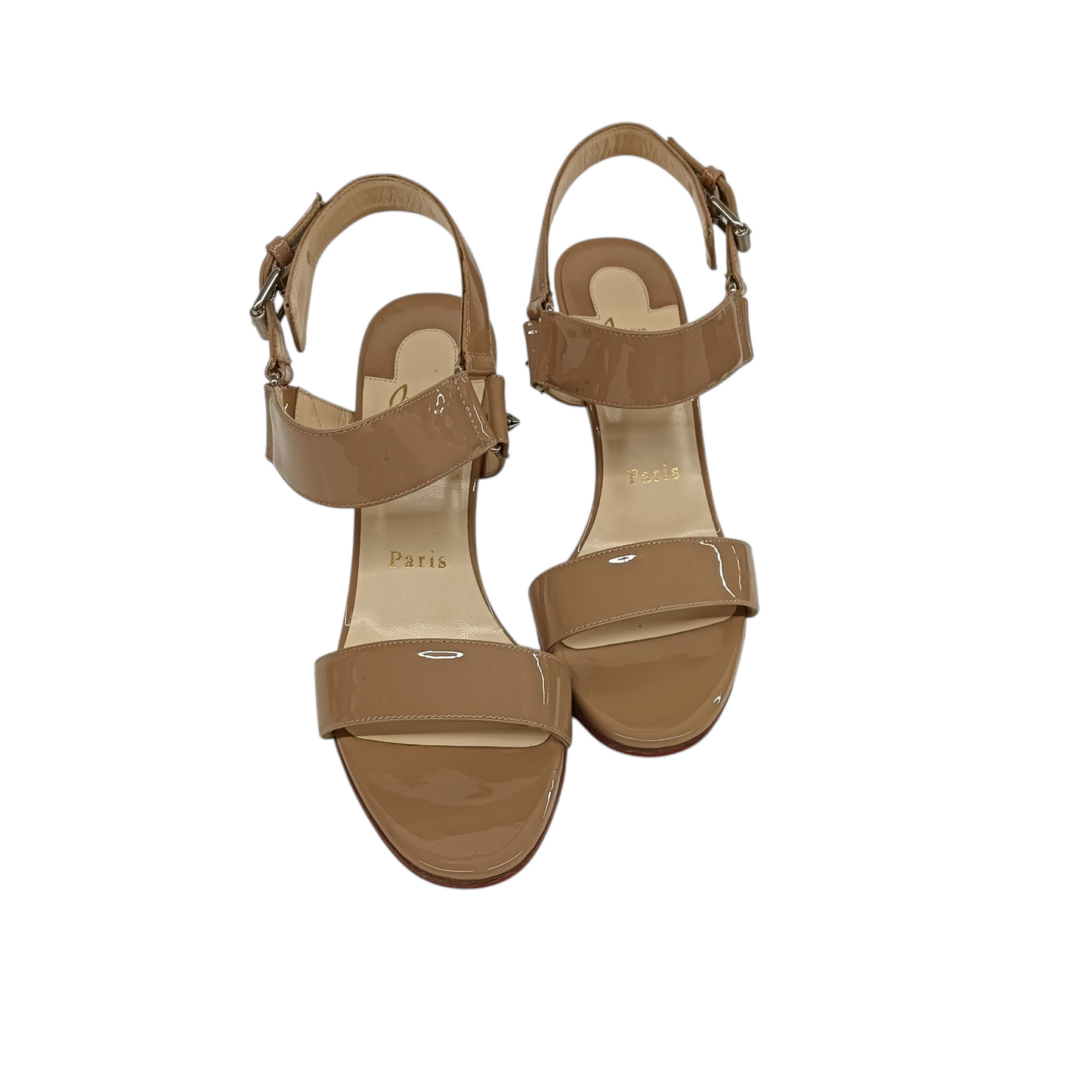 Christian Louboutin Sandal 36.5 Lady's Beige/Red Rank(B)
