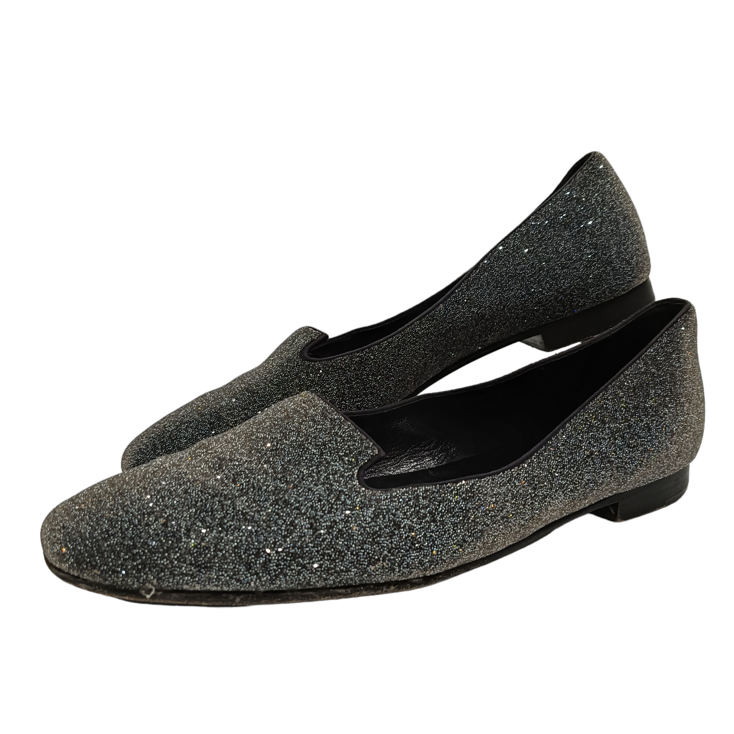 HERES Pumps Lady's Gray Glitter Size 37