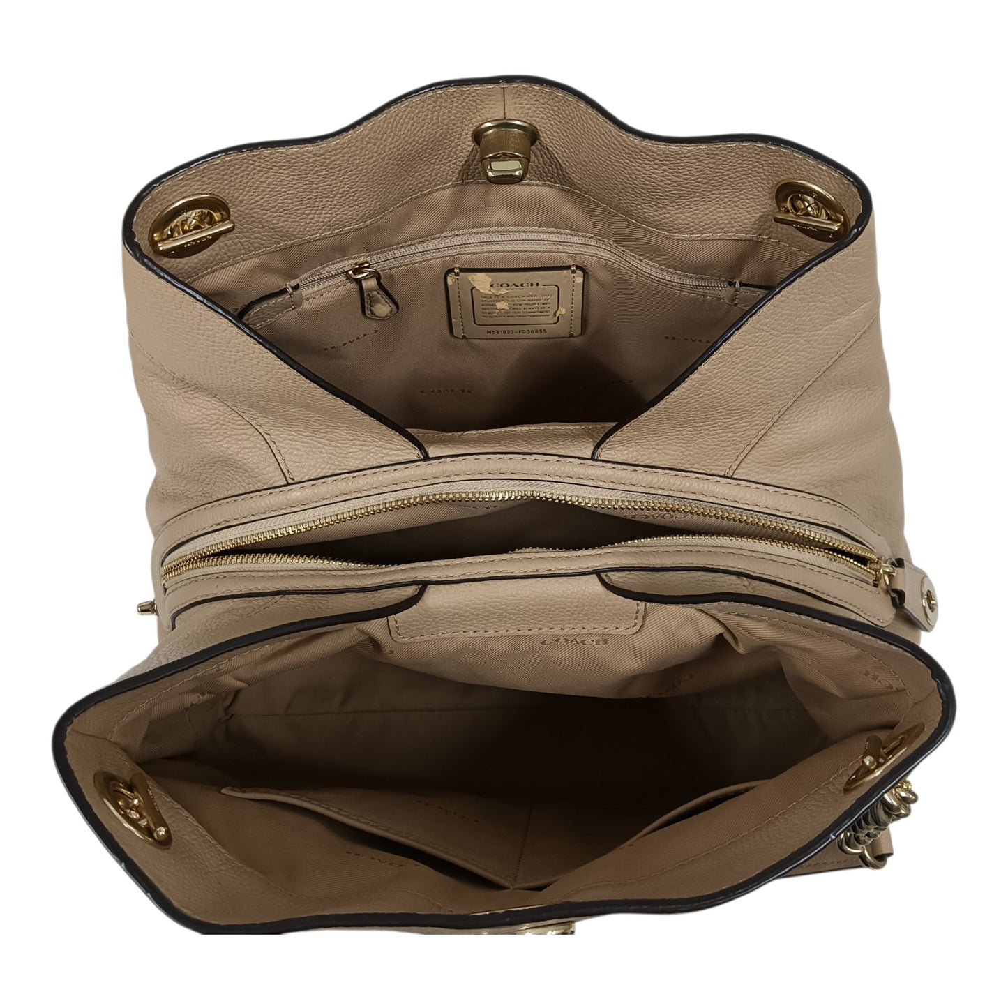 COACH Shoulder Bag FQ36855 Beige **TAG DAMAGE