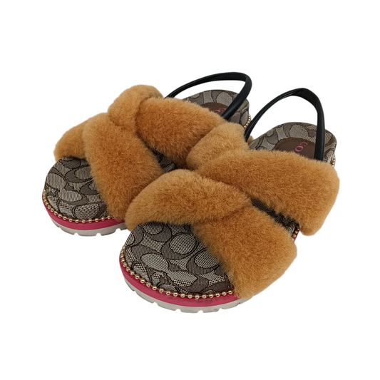 COACH Sandal 36.5 Lady's Brown Rank (B) G5885