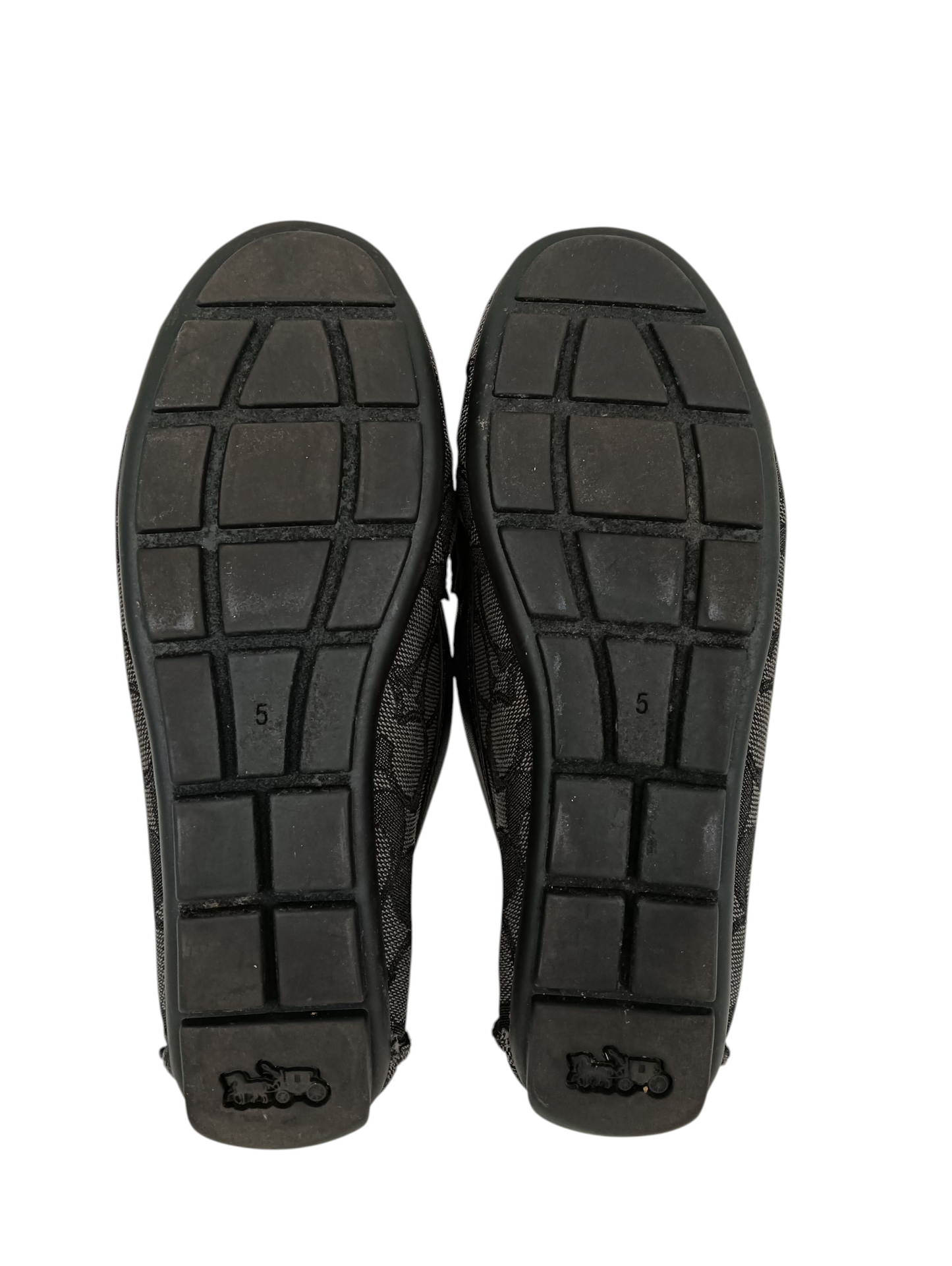 COACH Loafers Size 22.5CM CC639 Lady's Gray