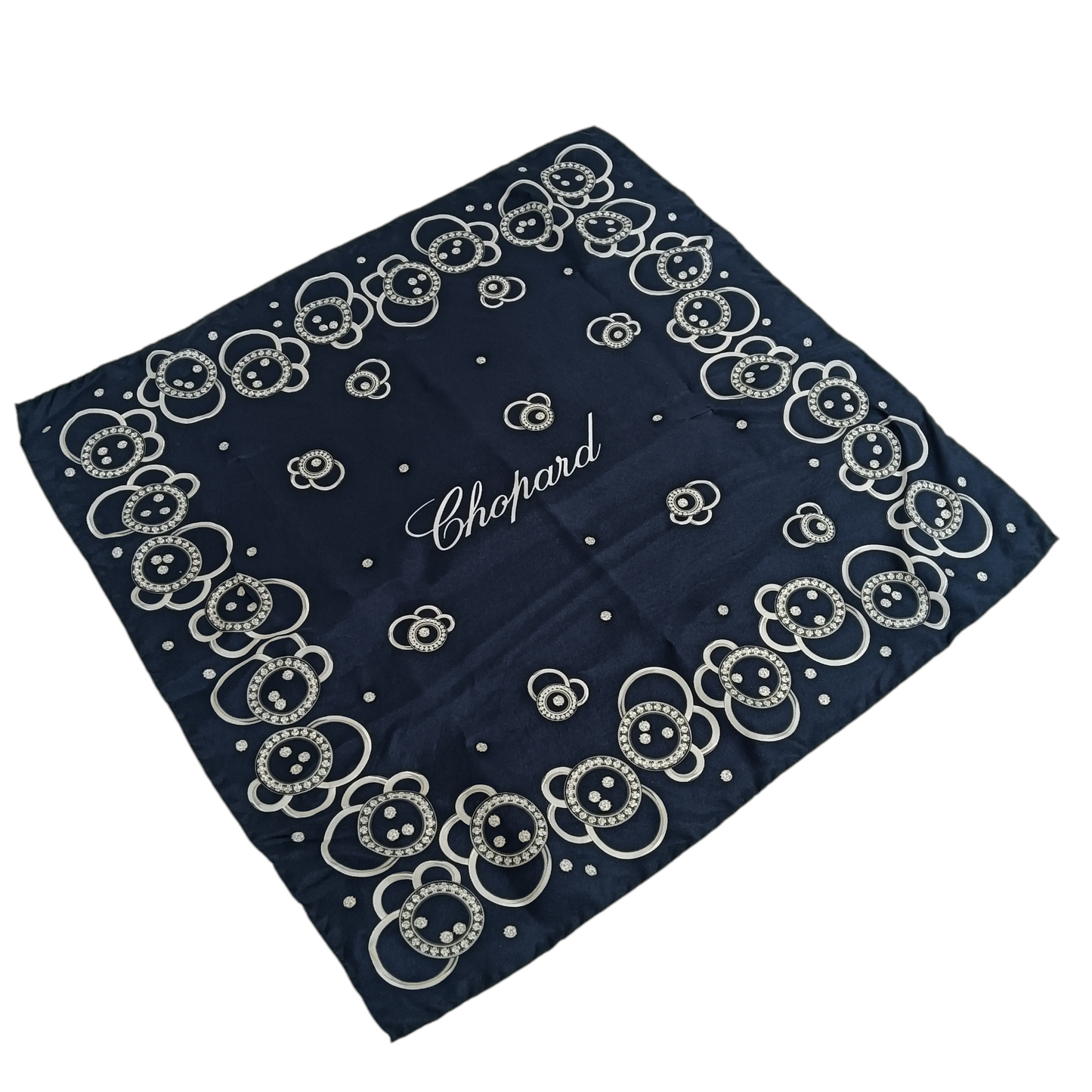 Chopard Scarf Navy Rank B Tag Damage