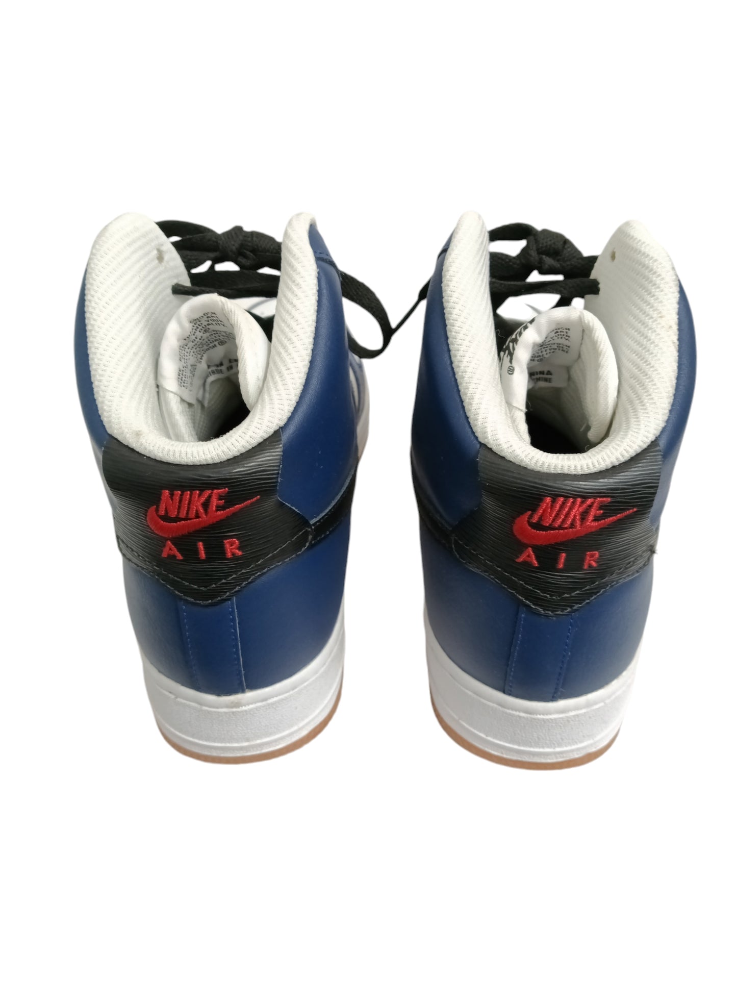 NIKE HIGH CUT SNEAKERS MENS NAVY/WHITE AQ3771-994 SIZE 40.5 RANK(B)