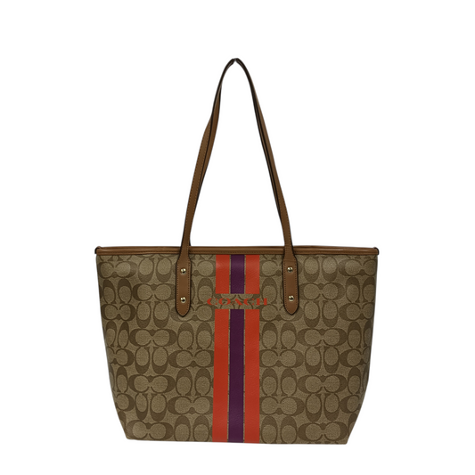 COACH Tote Bag F38405 Brown/Orange