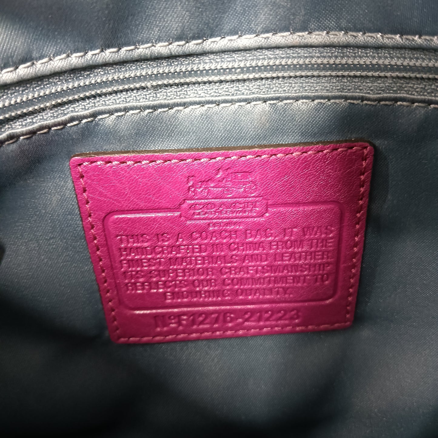 COACH 2WAY Bag F1276-21223 Purple **Scratch