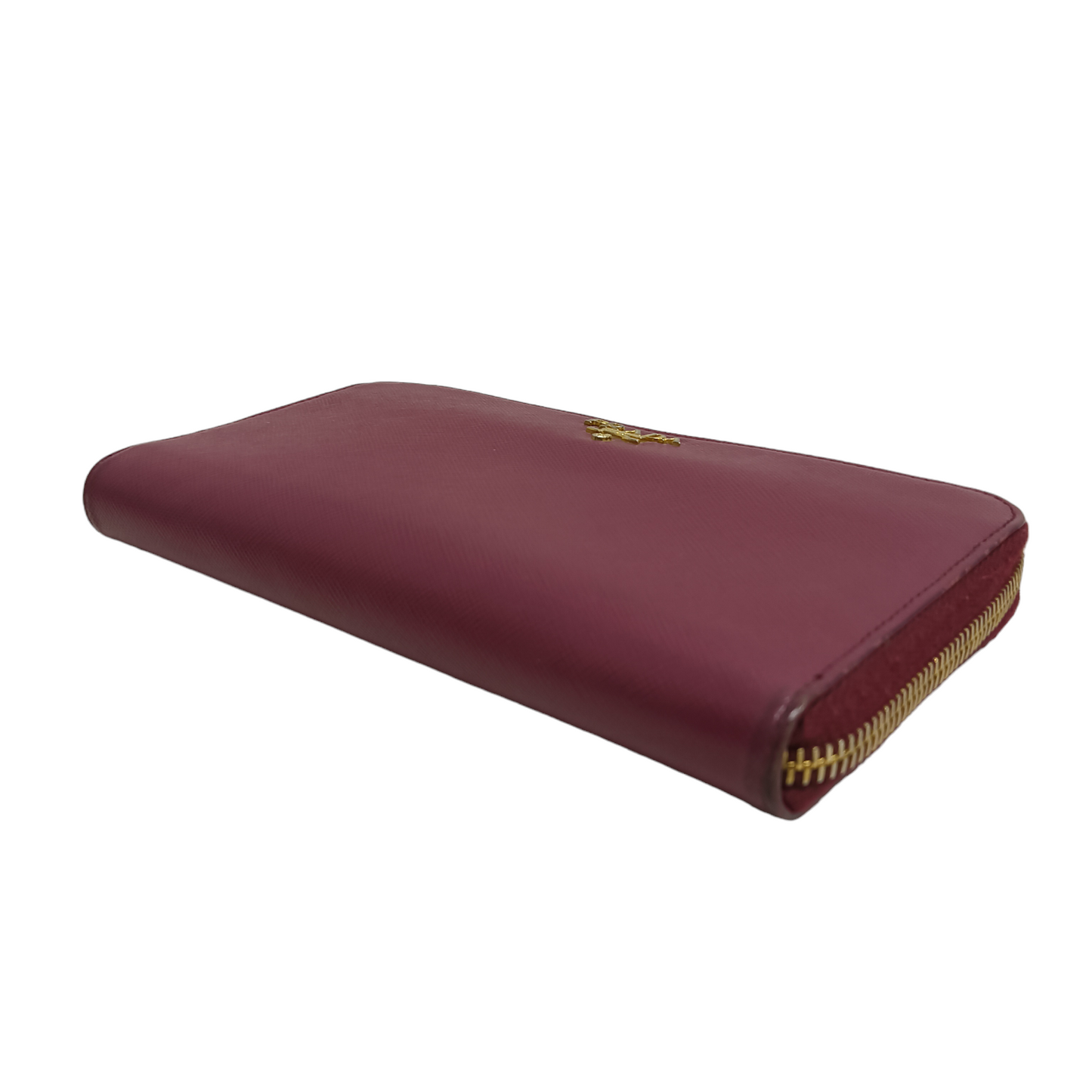 PRADA Long Wallet Saffiano Purple 164