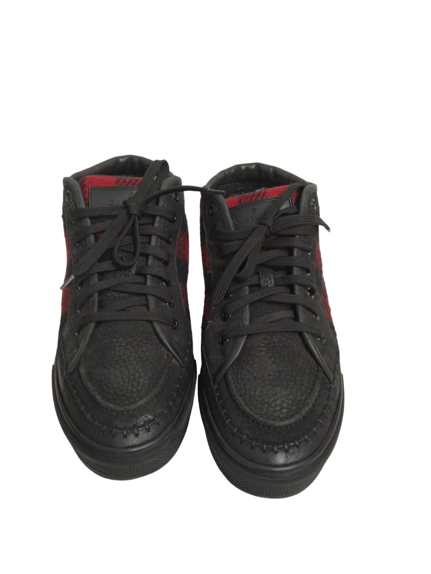 LOUIS VUITTON SNEAKER SIZE 5 LADY'S BLACK/RED GO 0152 RANK (B)