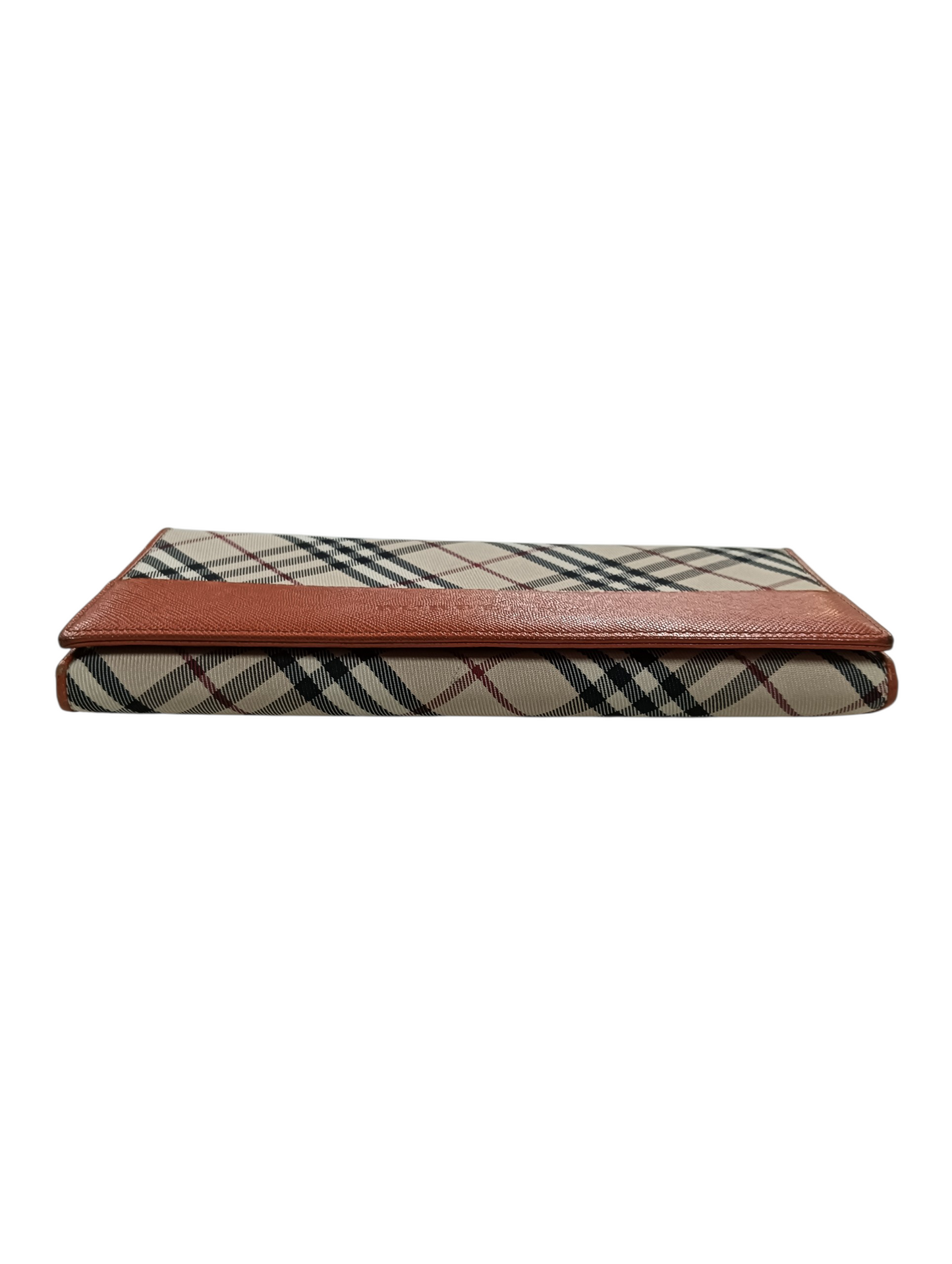 BURBERRY Long Wallet Orange And Beige Stain
