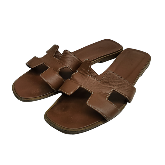 HERMES Sandal 38 Lady's Brown Oran PE 021056Z 2109