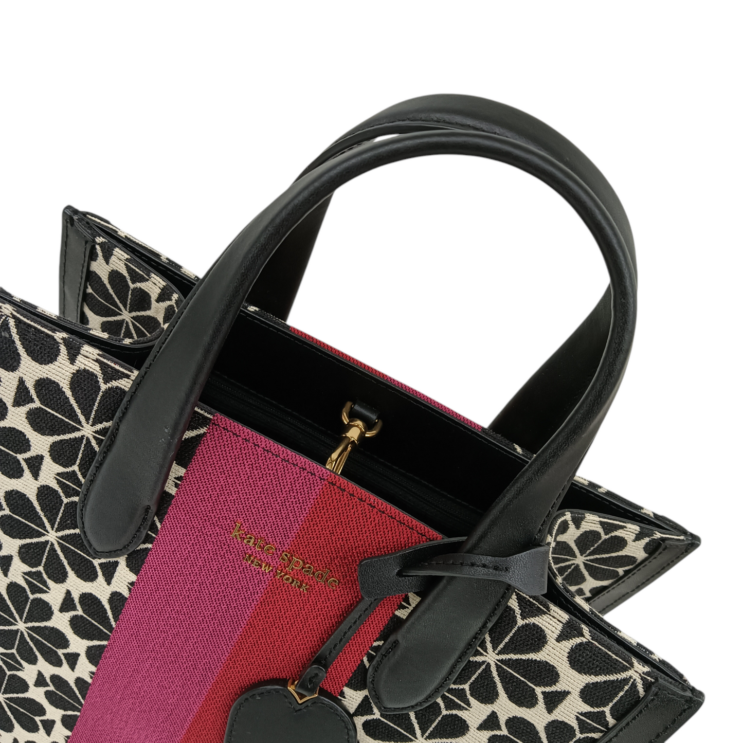 KATE SPADE 2WAY Bag K6840 Rank A Black/Pink/Red