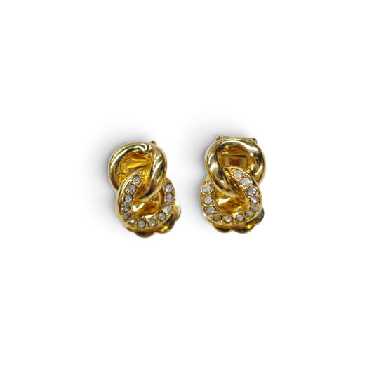 Christian Dior Earrings Gold Rank B