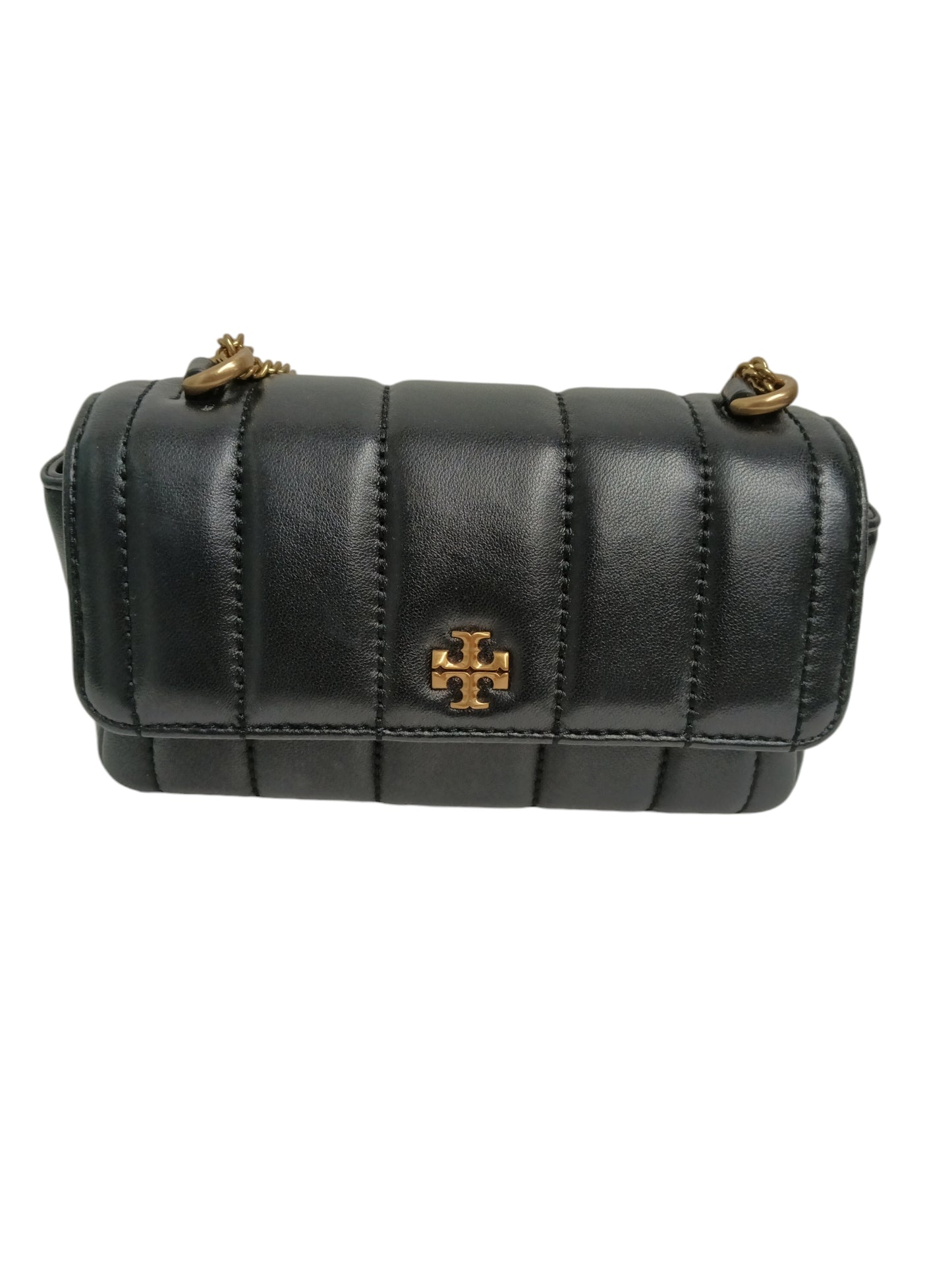 TORY BURCH SHOULDER BAG BLACK MINI KIRA FLAP 100 RANK(B)